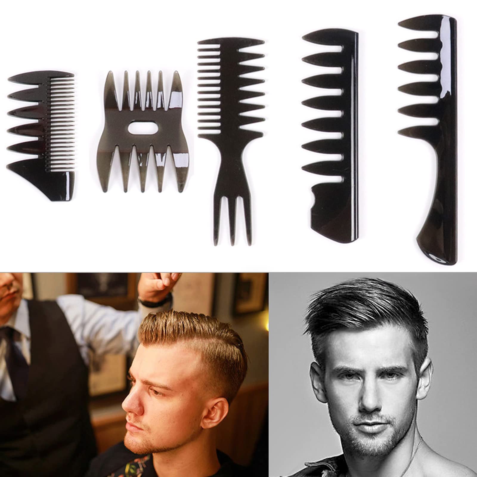 Amazon | サムコス メンズ 理髪道具 スタイリングコーム 5点セット 粗